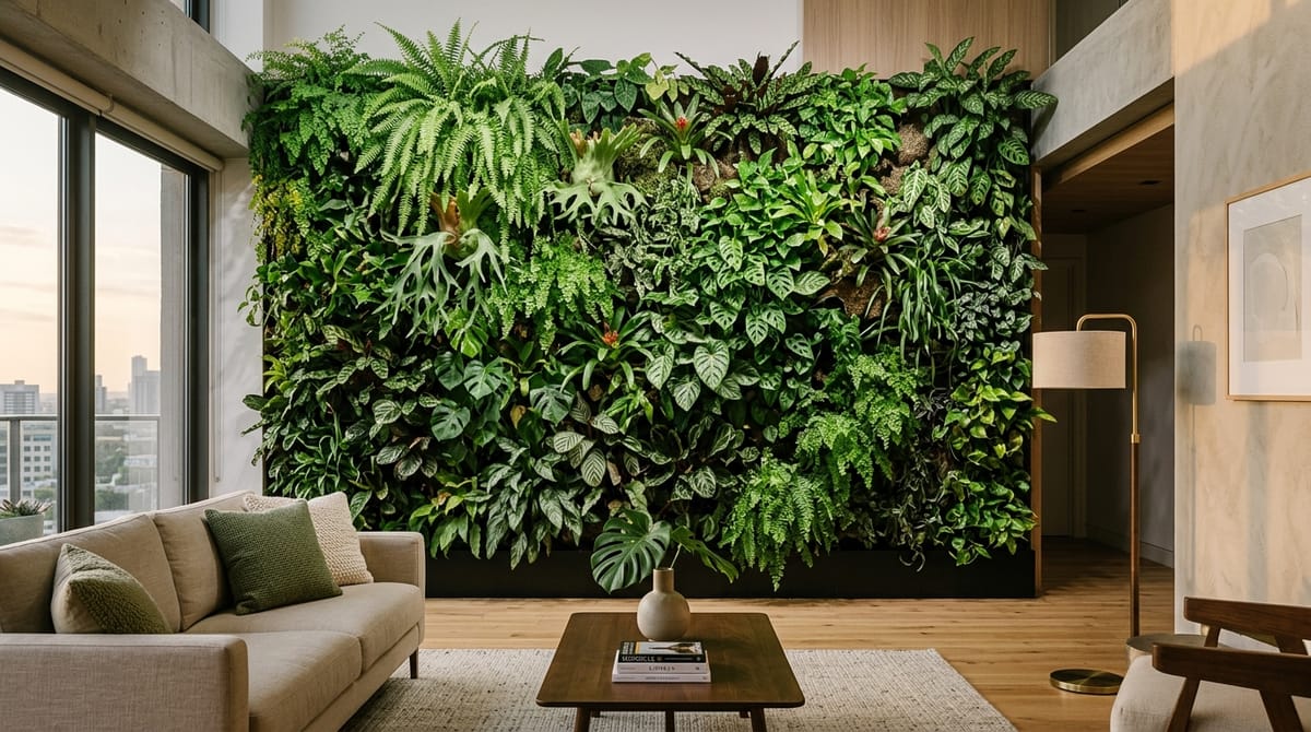 Como Montar Jardim Vertical em Apartamento: Estruturas Modulares, Escolha de Espécies e Irrigação Automática