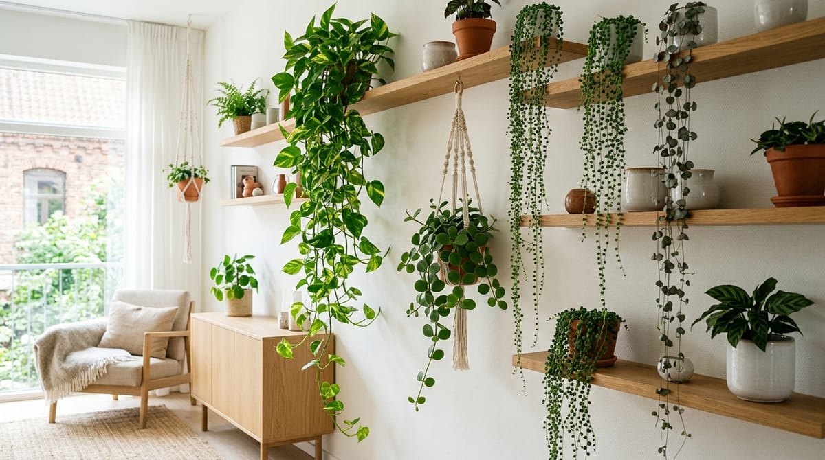 Plantas Pendentes para Sala: Decoração Botânica com Jiboia, Peperômia, Samambaia e Columeia-Peixinho