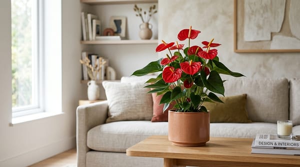 Antúrio com Flores Vermelhas: Guia Completo de Rega, Luminosidade Filtrada e Substrato Aerado
