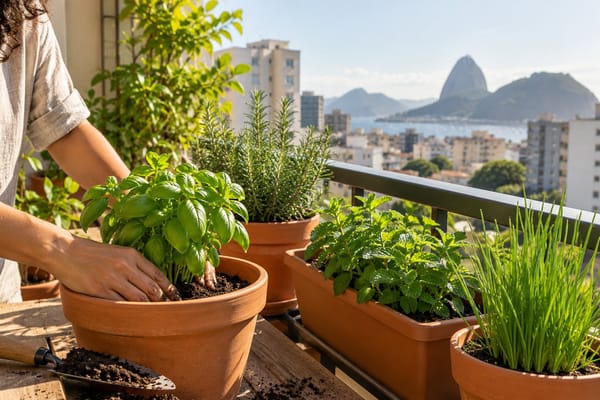 Da Terra ao Prato: O Guia Definitivo para Criar uma Horta de Ervas e Temperos Aromáticos em Varandas e Parapeitos